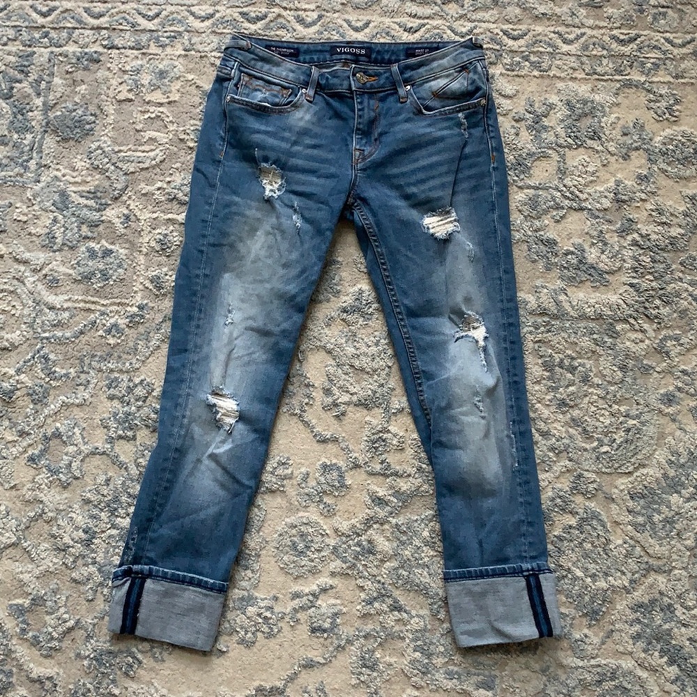 Vigoss cropped distressed jeans